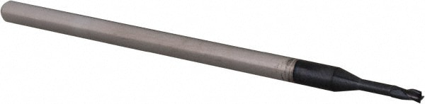 Accupro 14797233 Square End Mill: 1/16 Dia, 0.093 LOC, 1/8 Shank Dia, 2-1/2 OAL, 3 Flutes, Solid Carbide 