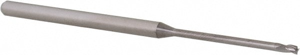 Accupro 14797240 Square End Mill: 1/16 Dia, 0.093 LOC, 1/8 Shank Dia, 2-1/2 OAL, 3 Flutes, Solid Carbide 