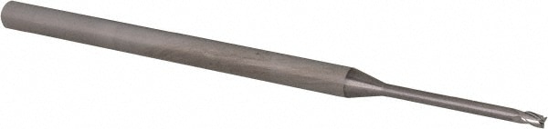 Accupro 14797218 Square End Mill: 0.055 Dia, 0.082 LOC, 1/8 Shank Dia, 2-1/2 OAL, 3 Flutes, Solid Carbide 