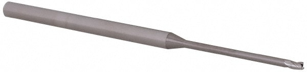 Accupro 14797227 Square End Mill: 1/16 Dia, 3/32 LOC, 1/8 Shank Dia, 2-1/2 OAL, 3 Flutes, Solid Carbide 