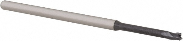 Accupro 14797286 Square End Mill: 3/32 Dia, 0.139 LOC, 1/8 Shank Dia, 2-1/2 OAL, 3 Flutes, Solid Carbide 