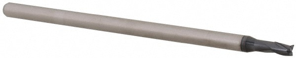 Accupro 14797282 Square End Mill: 3/32 Dia, 0.139 LOC, 1/8 Shank Dia, 2-1/2 OAL, 3 Flutes, Solid Carbide 