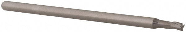 Accupro 14797281 Square End Mill: 3/32 Dia, 0.139 LOC, 1/8 Shank Dia, 2-1/2 OAL, 3 Flutes, Solid Carbide 