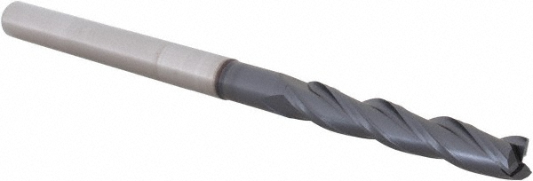 14797327 Square End Mill: 1/4" Dia, 1-1/2" LOC, 3 Flutes, Solid Carbide  