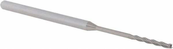 14797242 Square End Mill: 1/16" Dia, 1/2" LOC, 3 Flutes, Solid Carbide  