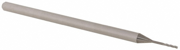 14797174 Square End Mill: 1/32" Dia, 0.155" LOC, 3 Flutes, Solid Carbide  