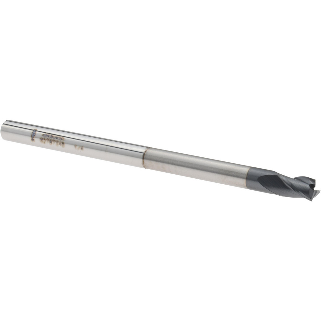 14797331 Square End Mill: 1/4" Dia, 3/8" LOC, 3 Flutes, Solid Carbide  