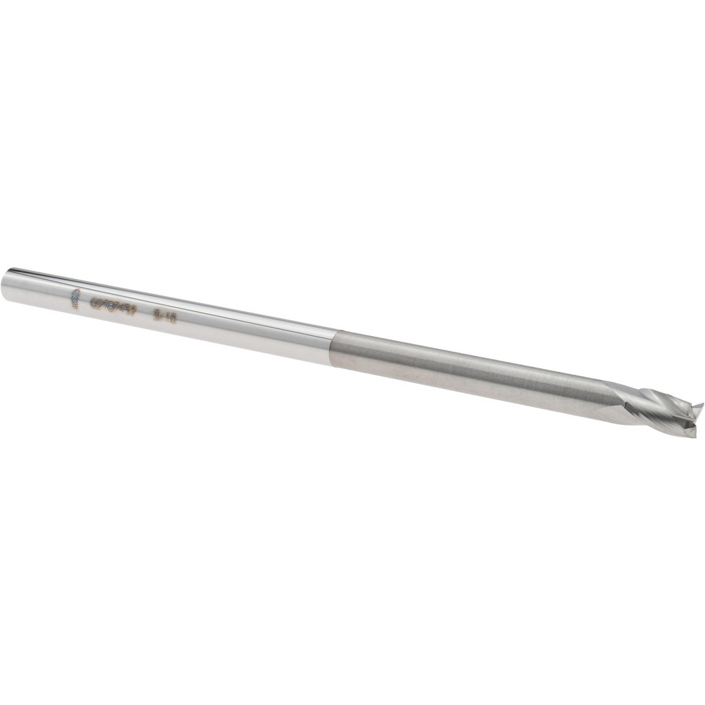 14797322 Square End Mill: 3/16" Dia, 9/32" LOC, 3 Flutes, Solid Carbide  