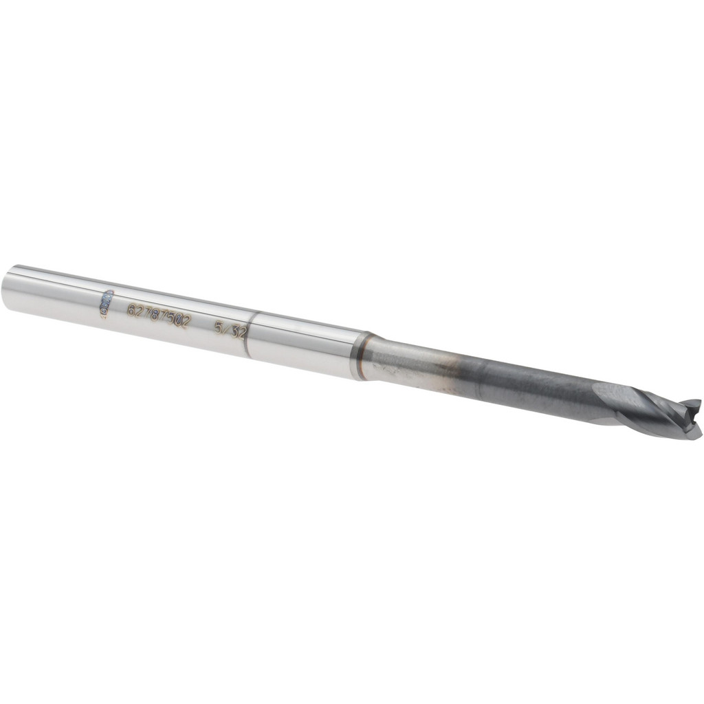 14797313 Square End Mill: 5/32" Dia, 15/64" LOC, 3 Flutes, Solid Carbide  