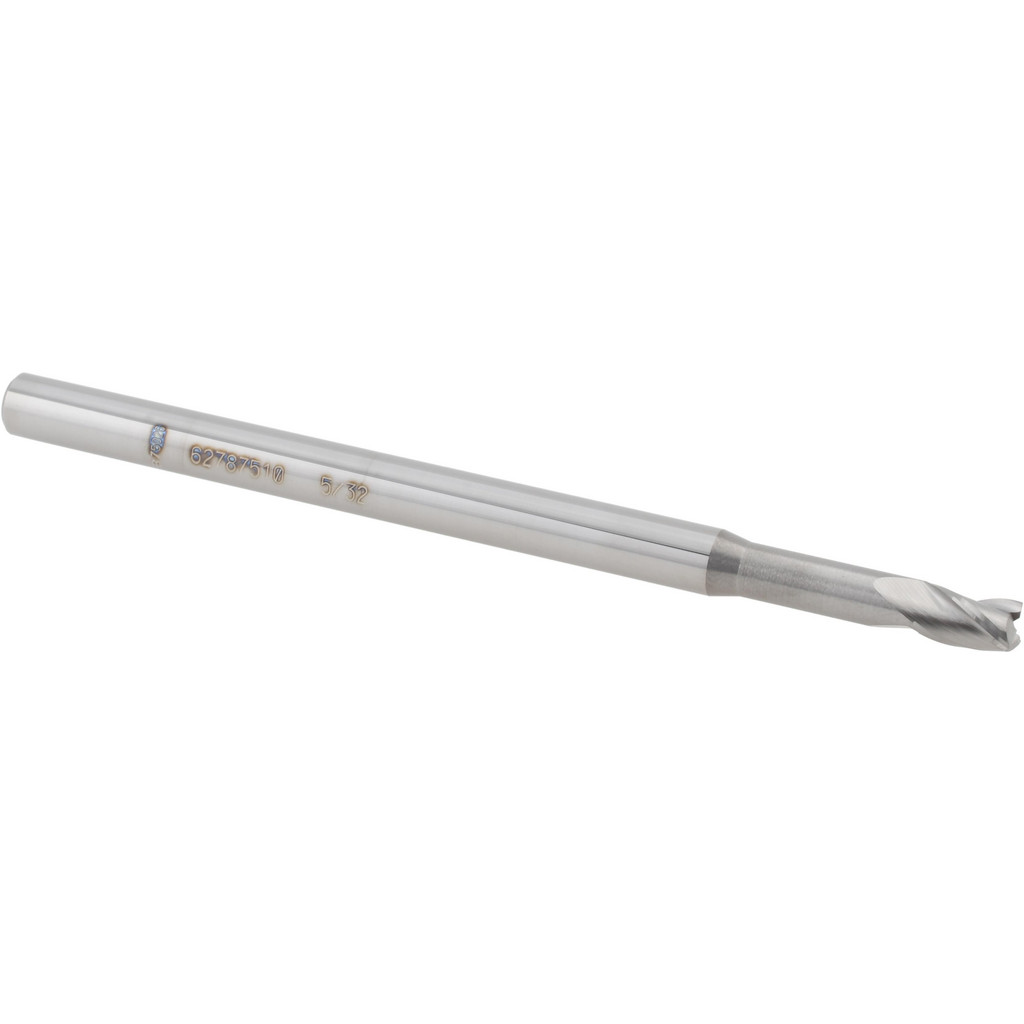 14797315 Square End Mill: 5/32" Dia, 15/64" LOC, 3 Flutes, Solid Carbide  