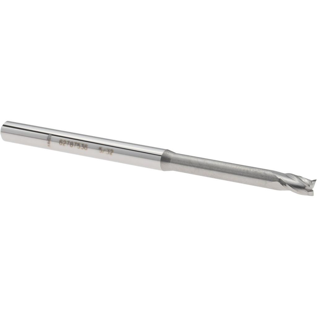 14797312 Square End Mill: 5/32" Dia, 15/64" LOC, 3 Flutes, Solid Carbide  