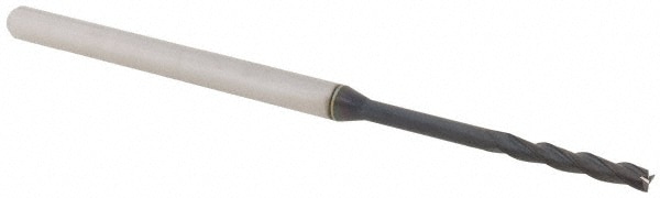 Accupro 14797267 Square End Mill: 5/64 Dia, 1/2 LOC, 1/8 Shank Dia, 2-1/2 OAL, 3 Flutes, Solid Carbide 