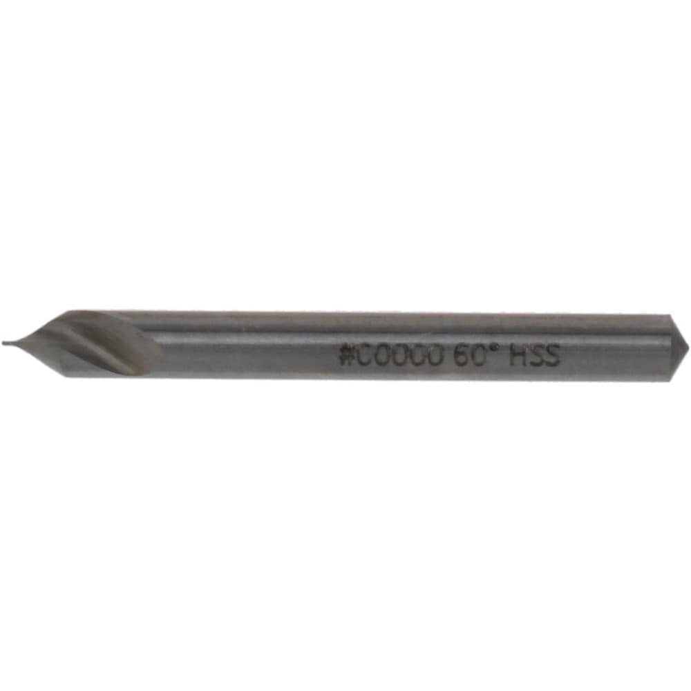 Combo Drill & Countersink: #5/0, 1/8" Body Dia, 1180, High Speed Steel