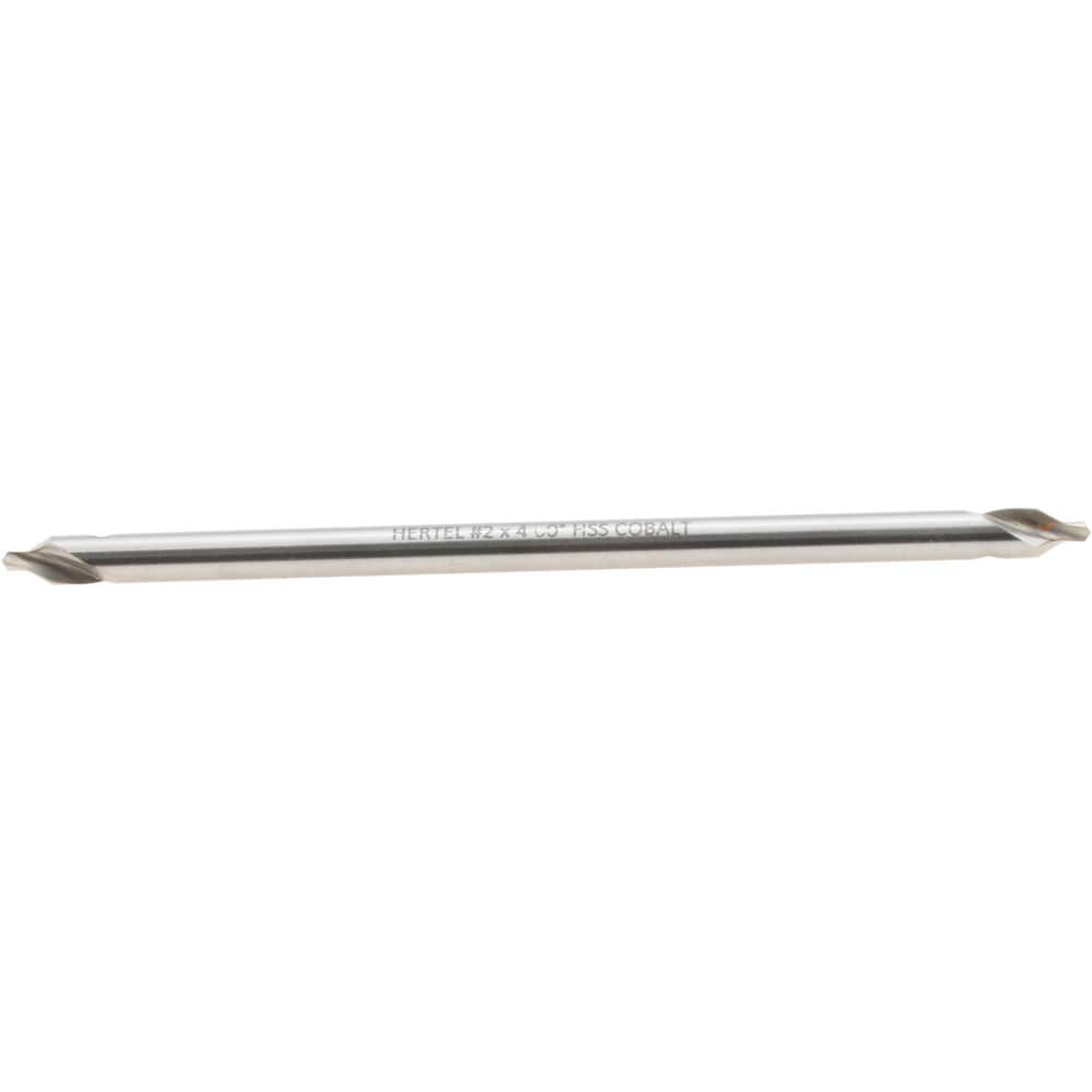 Combo Drill & Countersink: #2, 3/16" Body Dia, 1180, Cobalt