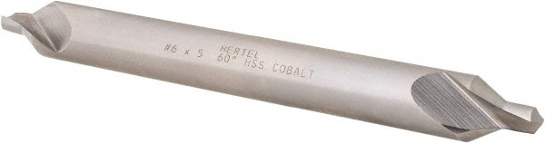 Hertel H-81186060500 Combo Drill & Countersink: #6, 1/2" Body Dia, 1180, Cobalt Image