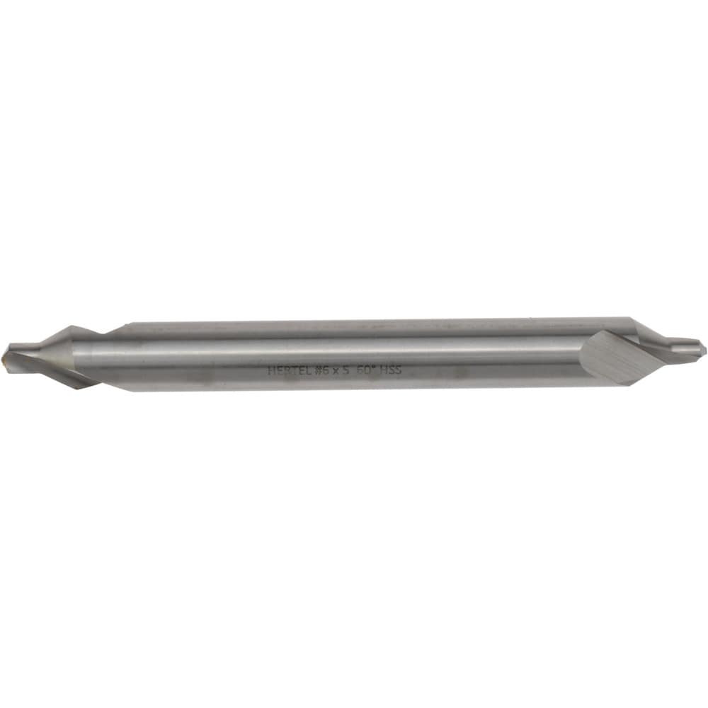 Combo Drill & Countersink: #6, 1/2" Body Dia, 1180, High Speed Steel