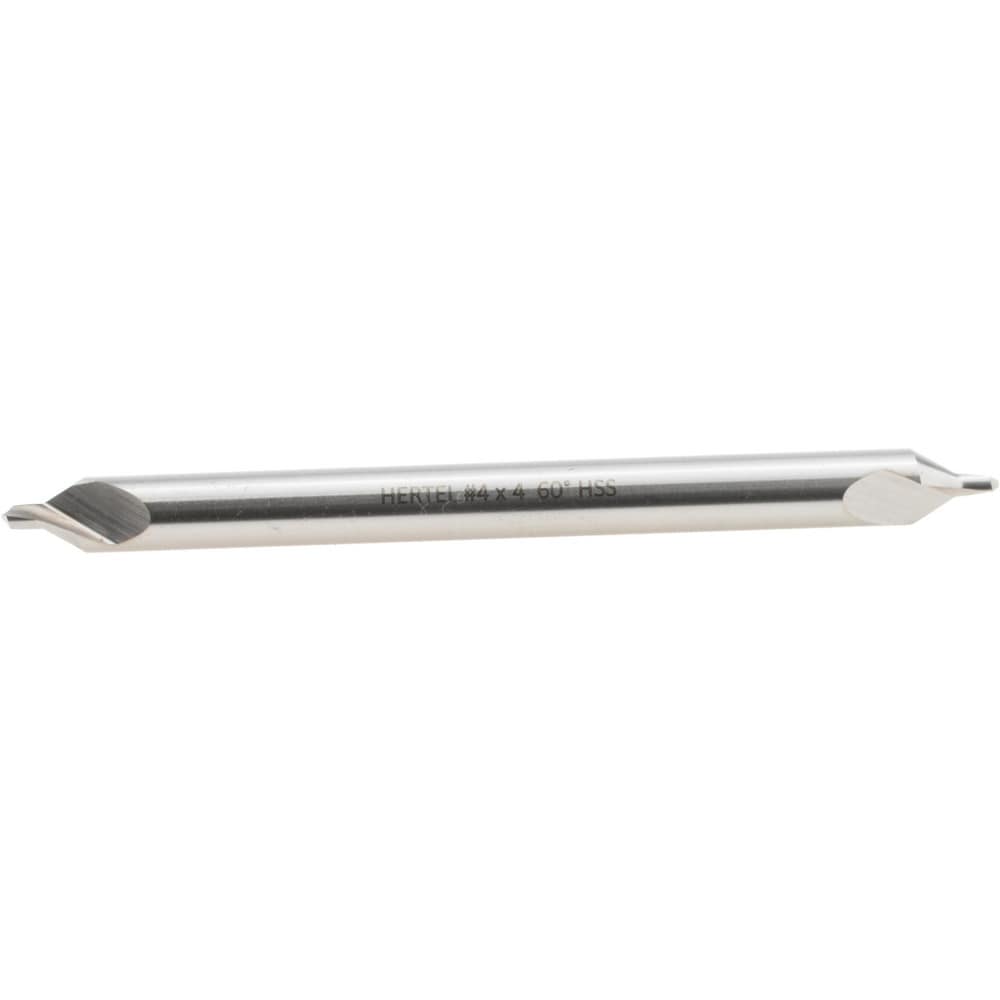 Combo Drill & Countersink: #4, 5/16" Body Dia, 1180, High Speed Steel