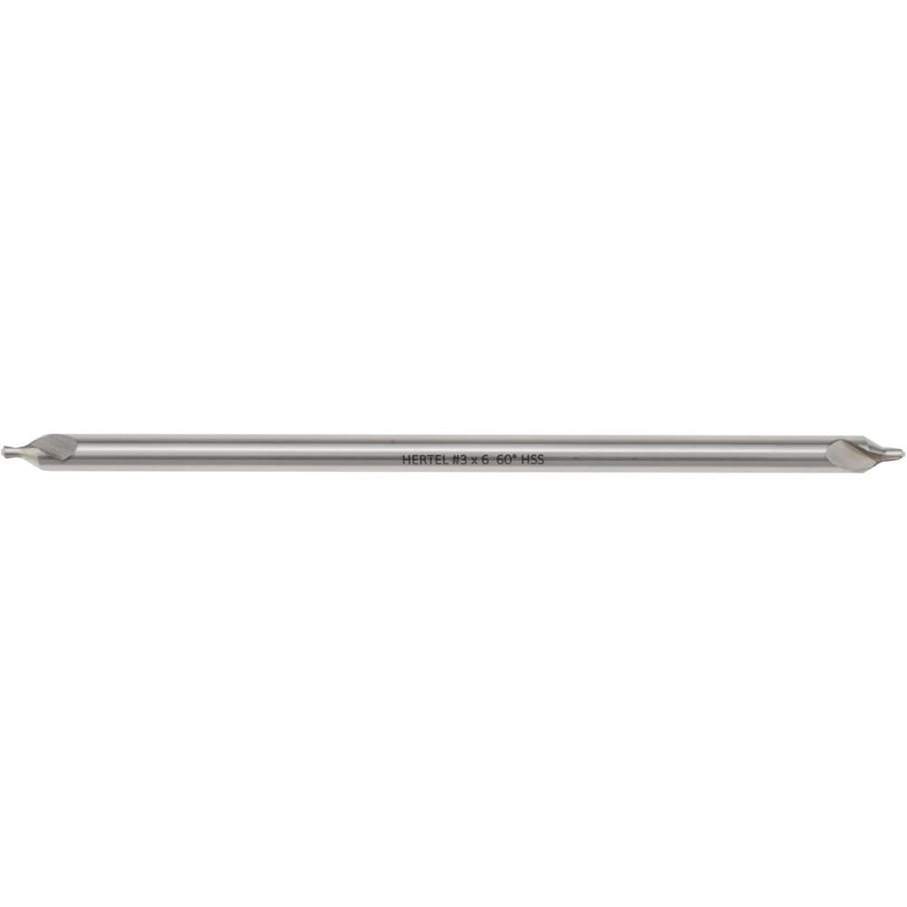 Combo Drill & Countersink: #3, 1/4" Body Dia, 1180, High Speed Steel