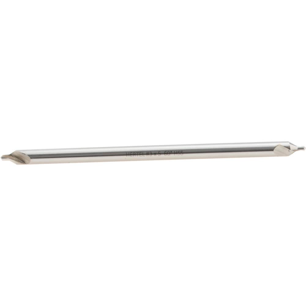 Combo Drill & Countersink: #3, 1/4" Body Dia, 1180, High Speed Steel