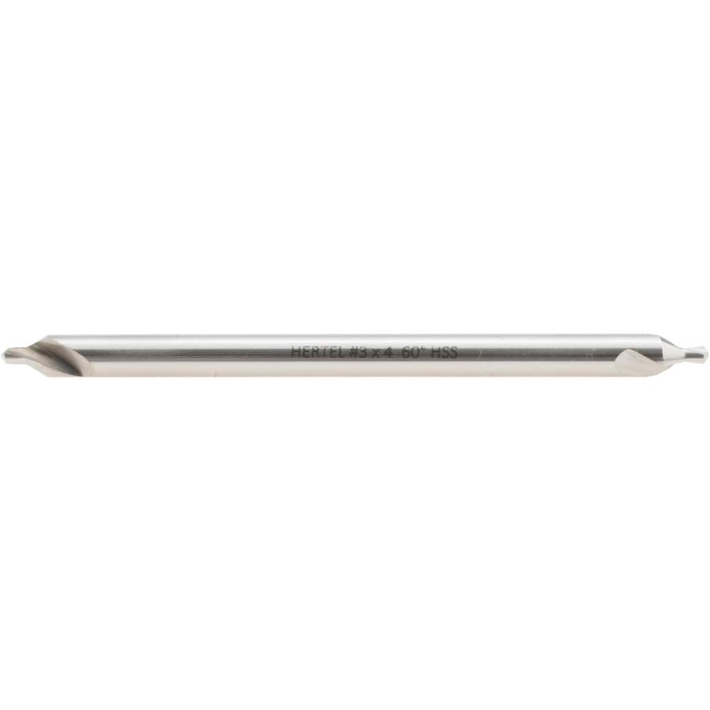 Combo Drill & Countersink: #3, 1/4" Body Dia, 1180, High Speed Steel