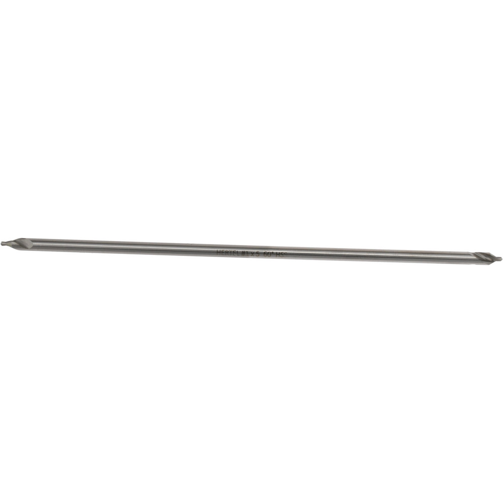 Combination Drill & Countersink: #1, 1/8" Body Dia, 118 deg, High-Speed Steel