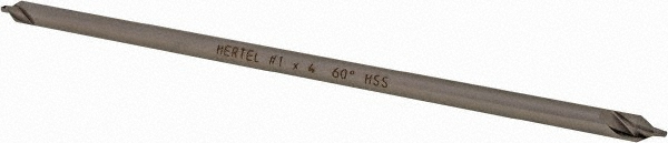 Combination Drill & Countersink: #1, 1/8" Body Dia, 118 deg, High-Speed Steel