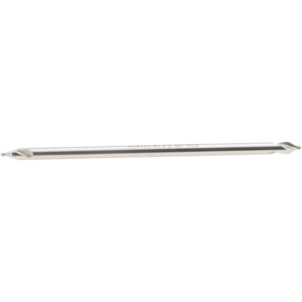 Combination Drill & Countersink: #1, 1/8" Body Dia, 118 deg, High-Speed Steel