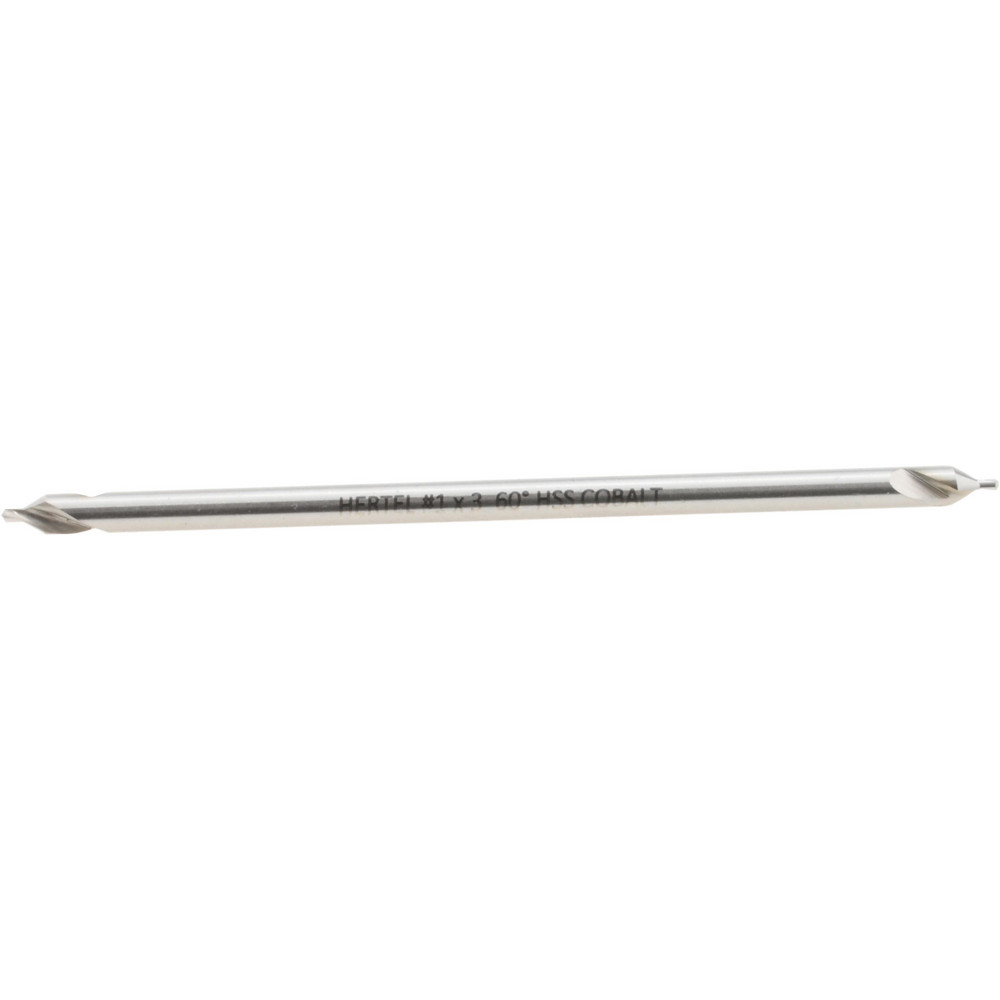 Combination Drill & Countersink: #1, 1/8" Body Dia, 118 deg, Cobalt
