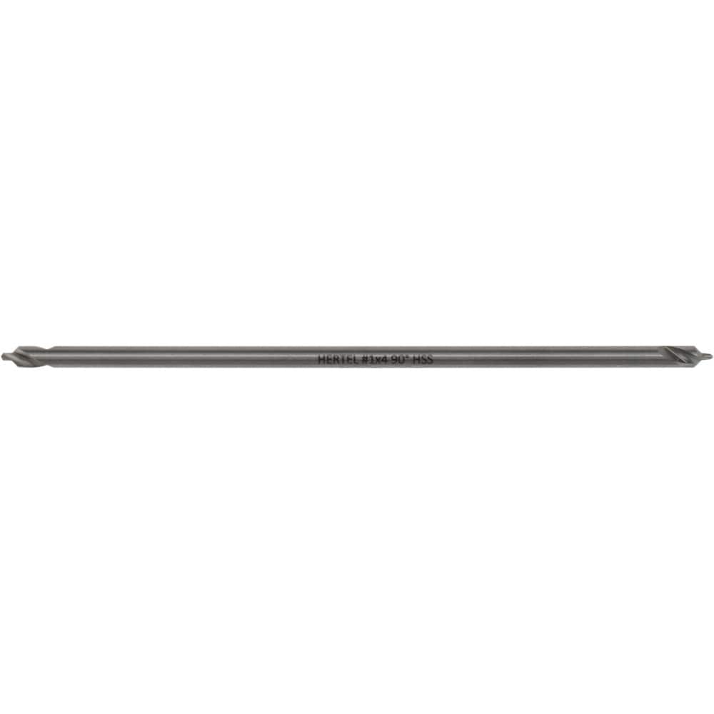 Combo Drill & Countersink: #1, 1/8" Body Dia, 1180, High Speed Steel