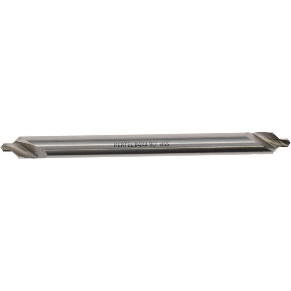 Combination Drill & Countersink: #4, 5/16" Body Dia, 118 deg, High-Speed Steel