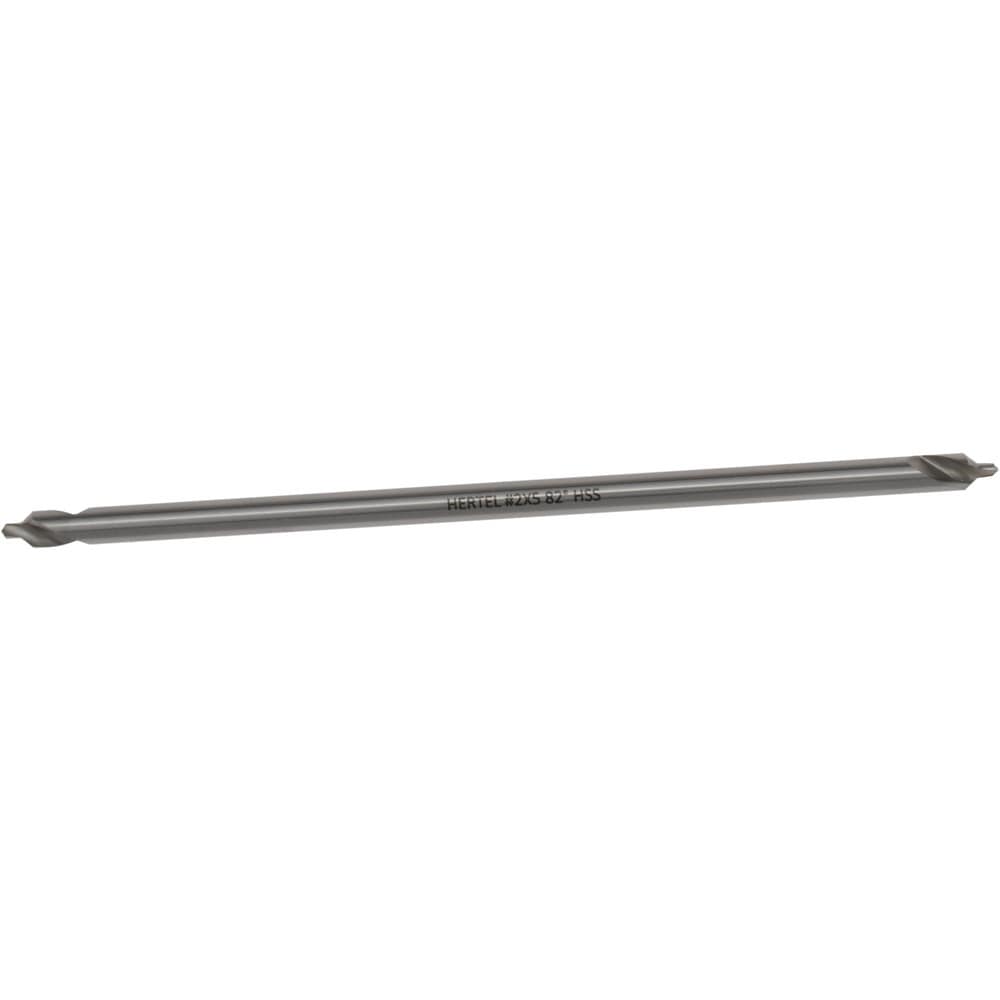 Combo Drill & Countersink: #2, 3/16" Body Dia, 1180, High Speed Steel