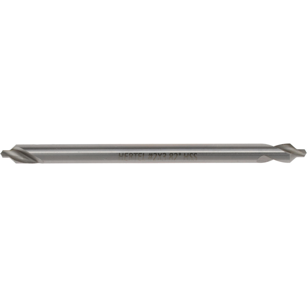 Combination Drill & Countersink: #2, 3/16" Body Dia, 118 deg, High-Speed Steel