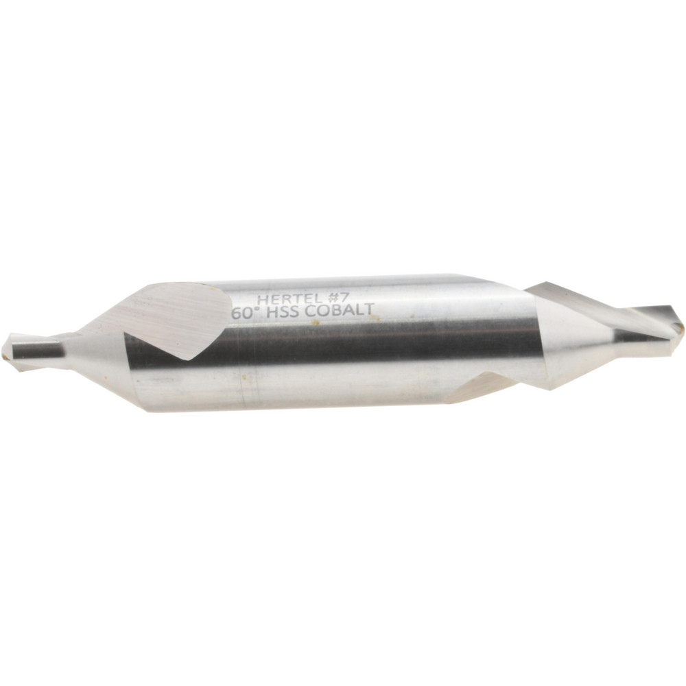 Combination Drill & Countersink: #7, 5/8" Body Dia, 118 deg, Cobalt