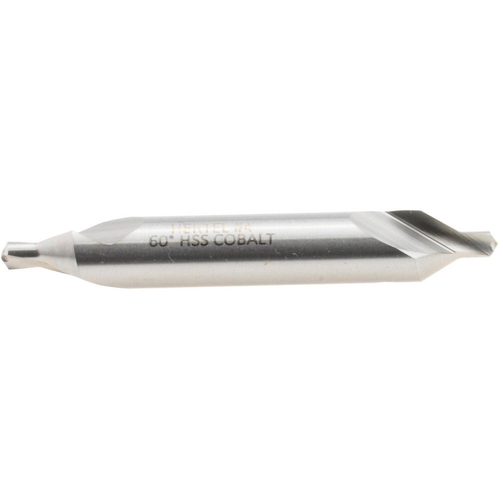 Combination Drill & Countersink: #4, 5/16" Body Dia, 118 deg, Cobalt