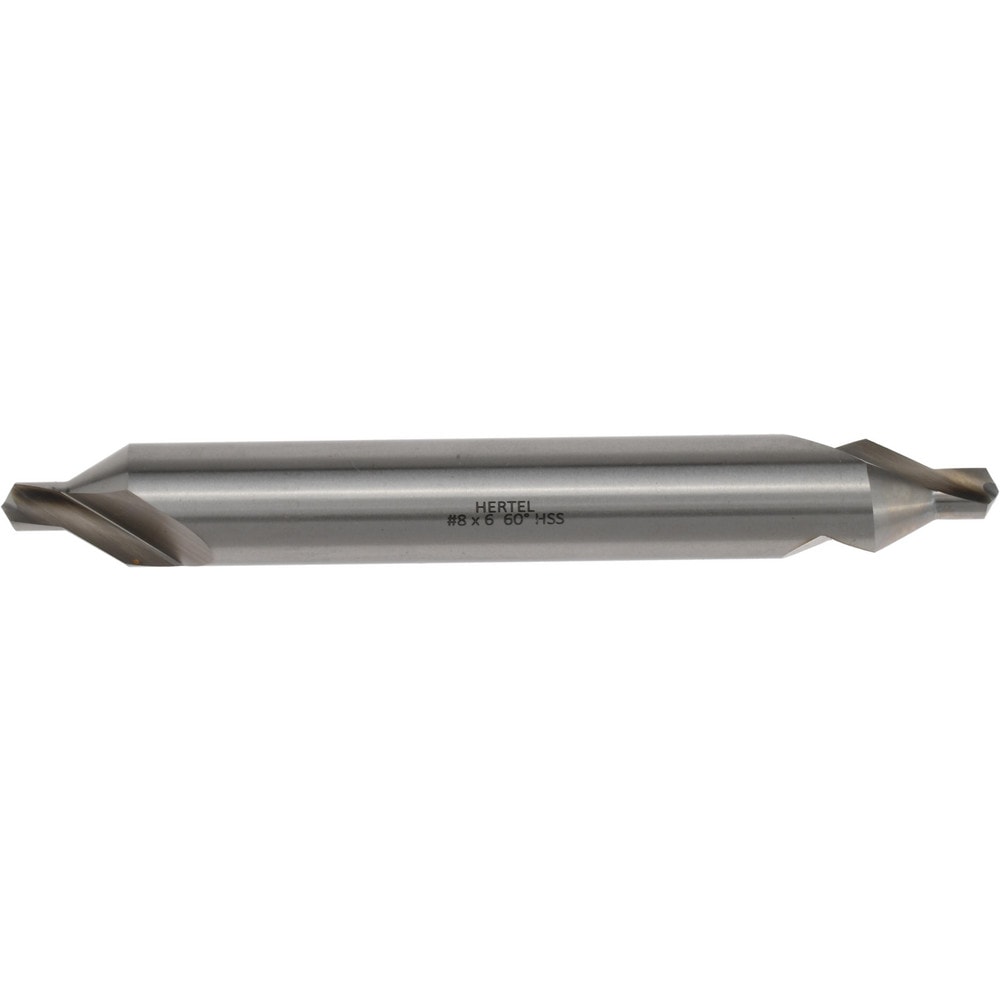 Combo Drill & Countersink: #8, 5/8" Body Dia, 1180, High Speed Steel