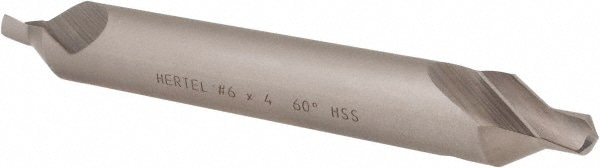 Hertel H-81185060400 Combo Drill & Countersink: #6, 1/2" Body Dia, 1180, High Speed Steel Image