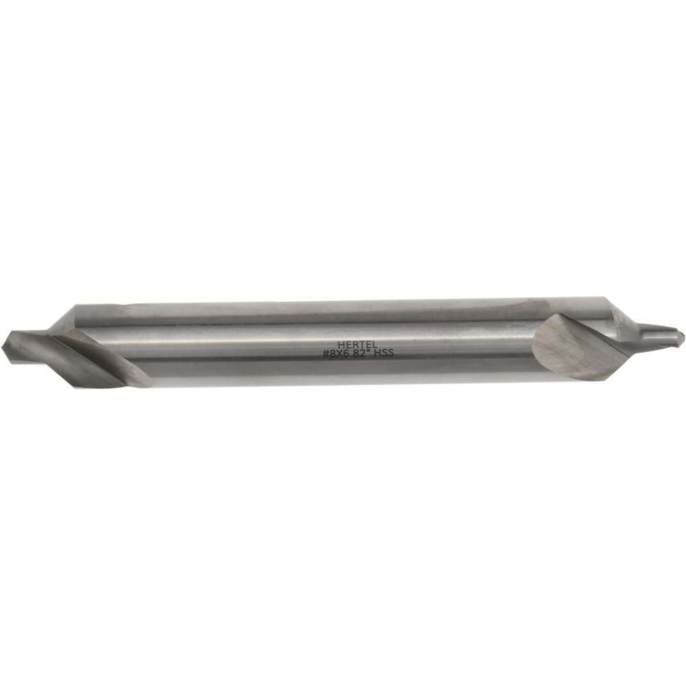Combo Drill & Countersink: #8, 3/4" Body Dia, 1180, High Speed Steel
