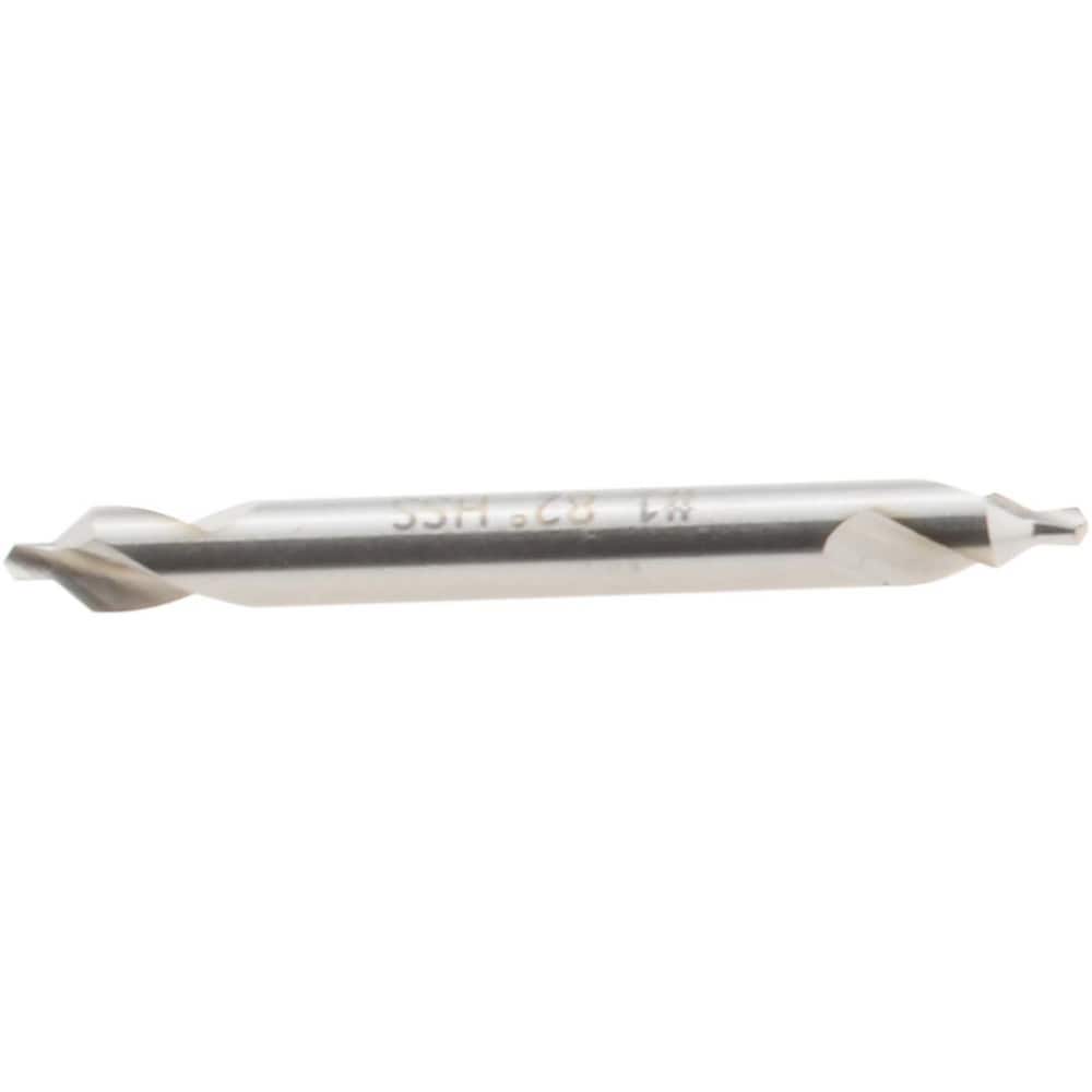 Combo Drill & Countersink: #1, 1/8" Body Dia, 1180, High Speed Steel