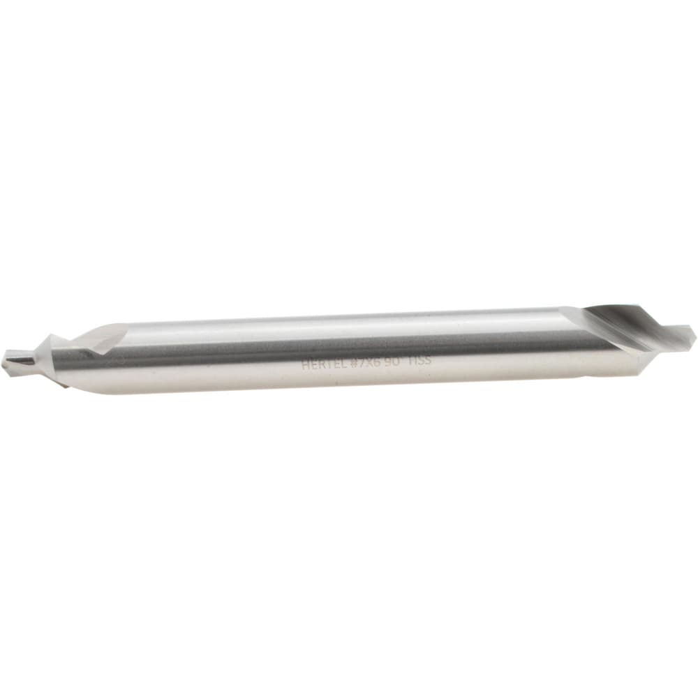Combo Drill & Countersink: #7, 5/8" Body Dia, 1180, High Speed Steel