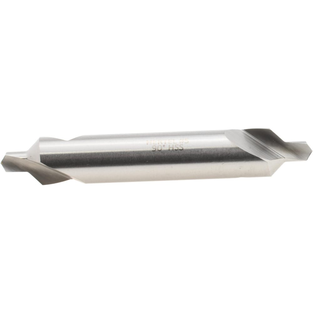 Combo Drill & Countersink: #5, 7/16" Body Dia, 1180, High Speed Steel