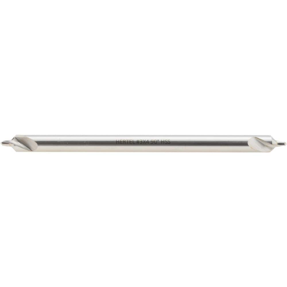 Combo Drill & Countersink: #3, 1/4" Body Dia, 1180, High Speed Steel