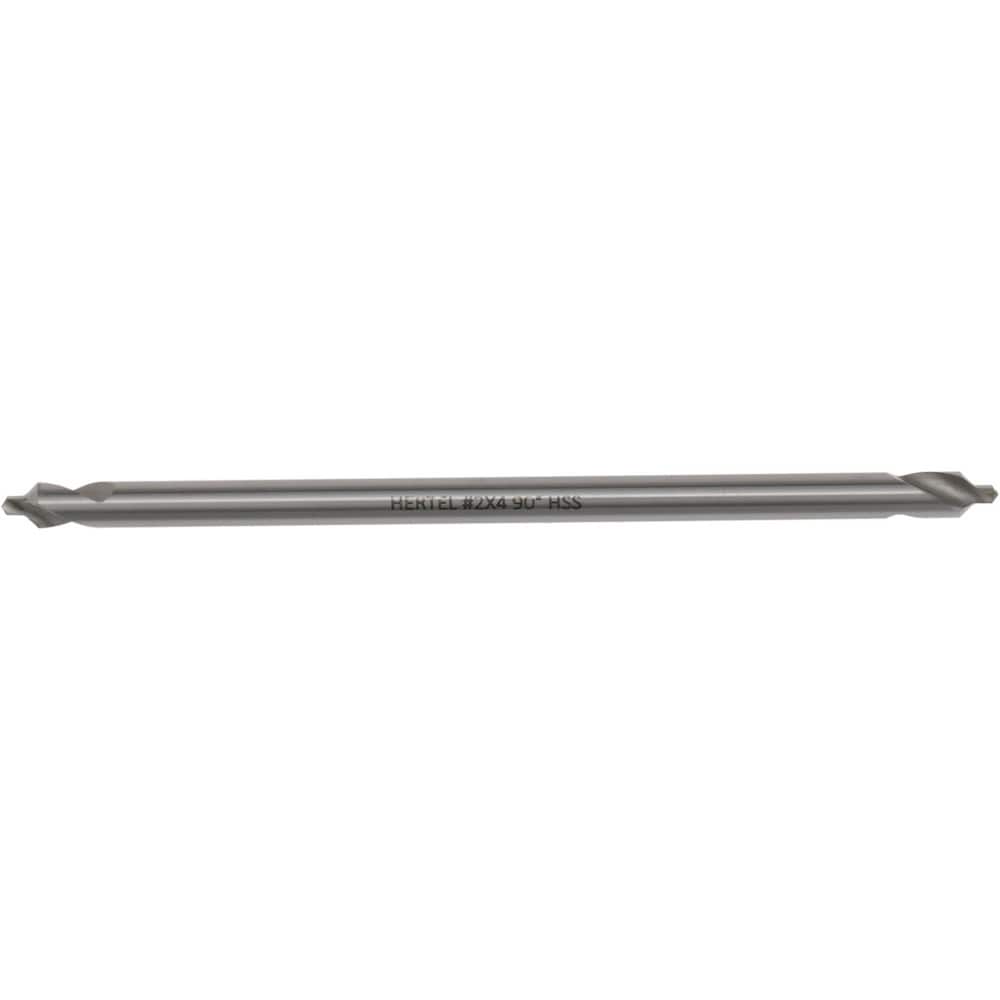 Combo Drill & Countersink: #1, 3/16" Body Dia, 1180, High Speed Steel