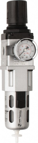 PRO-SOURCE 1530003750PRO FRL Combination Unit: 3/8 NPT, Intermediate, 1 Pc Filter/Regulator with Pressure Gauge Image