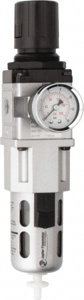 PRO-SOURCE 1530002550PRO FRL Combination Unit: 1/4 NPT, Intermediate, 1 Pc Filter/Regulator with Pressure Gauge Image