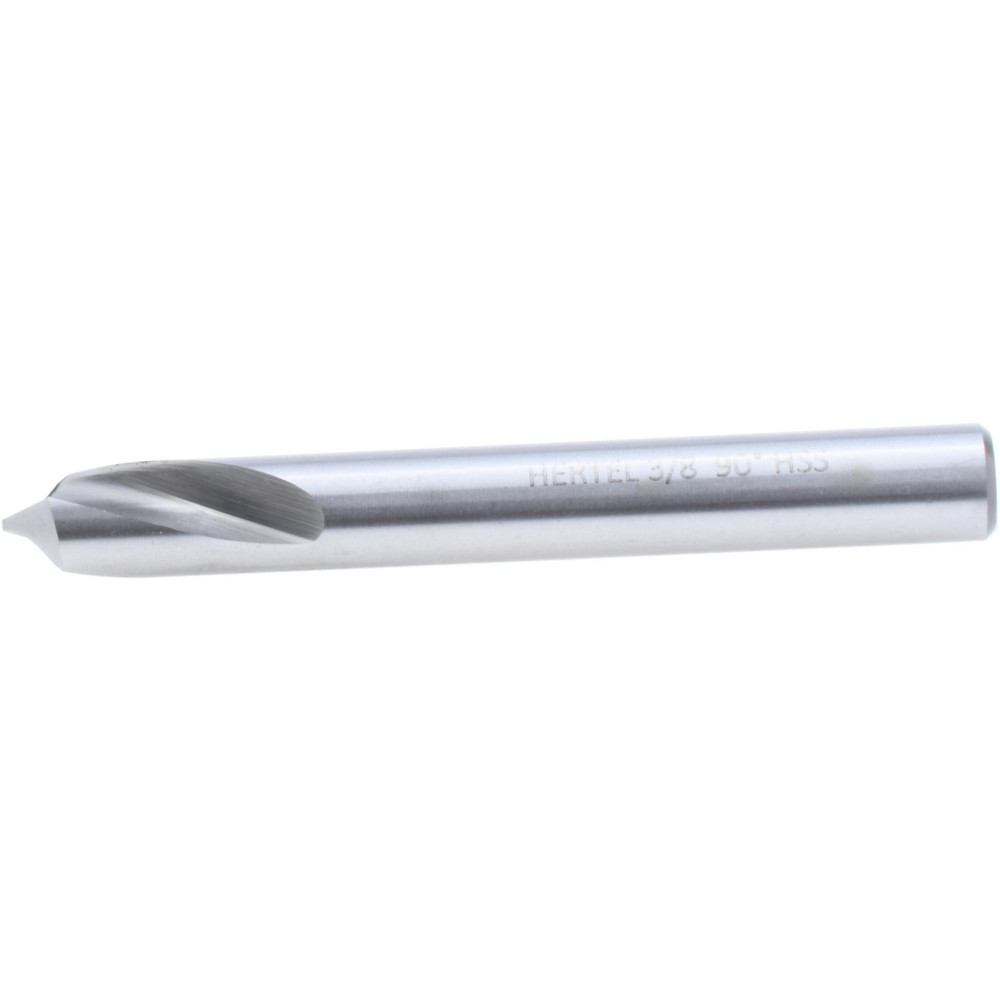 Spotting Drill: 3/8" Dia, 90 ° Point, 3-1/8" OAL, High Speed Steel