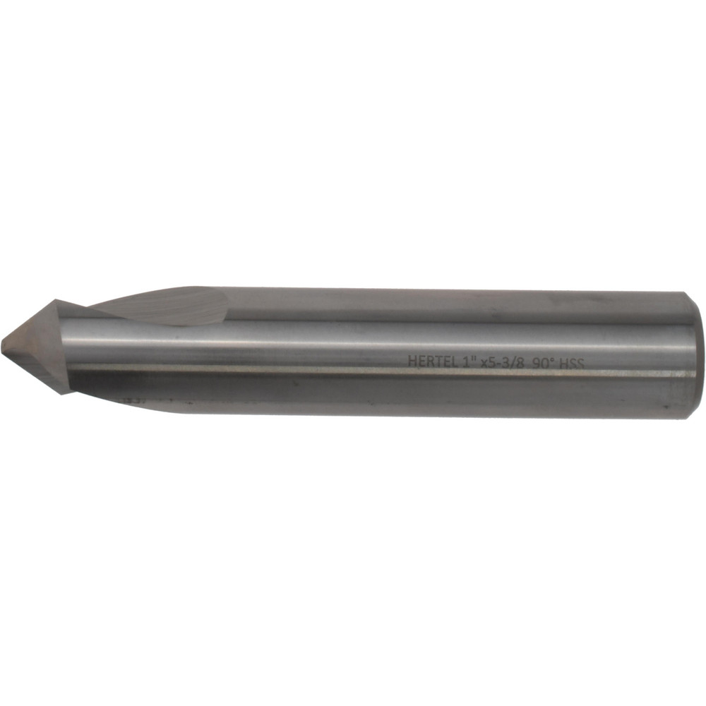 Spotting Drill: 1" Dia, 90 ° Point, 5-3/8" OAL, High Speed Steel