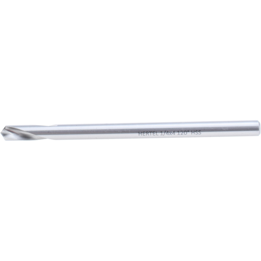 Spotting Drill: 1/4" Dia, 120 ° Point, 4" OAL, High Speed Steel