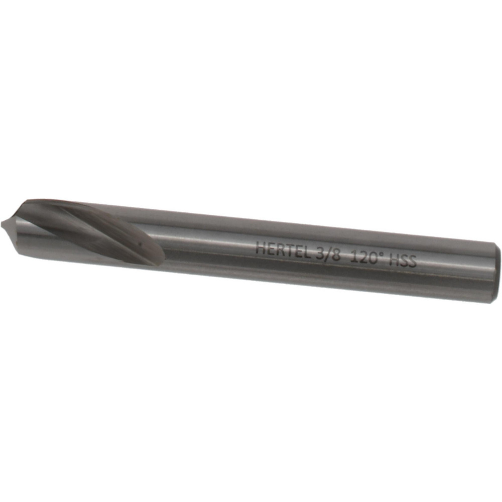 Spotting Drill: 3/8" Dia, 120 ° Point, 3-1/8" OAL, High Speed Steel