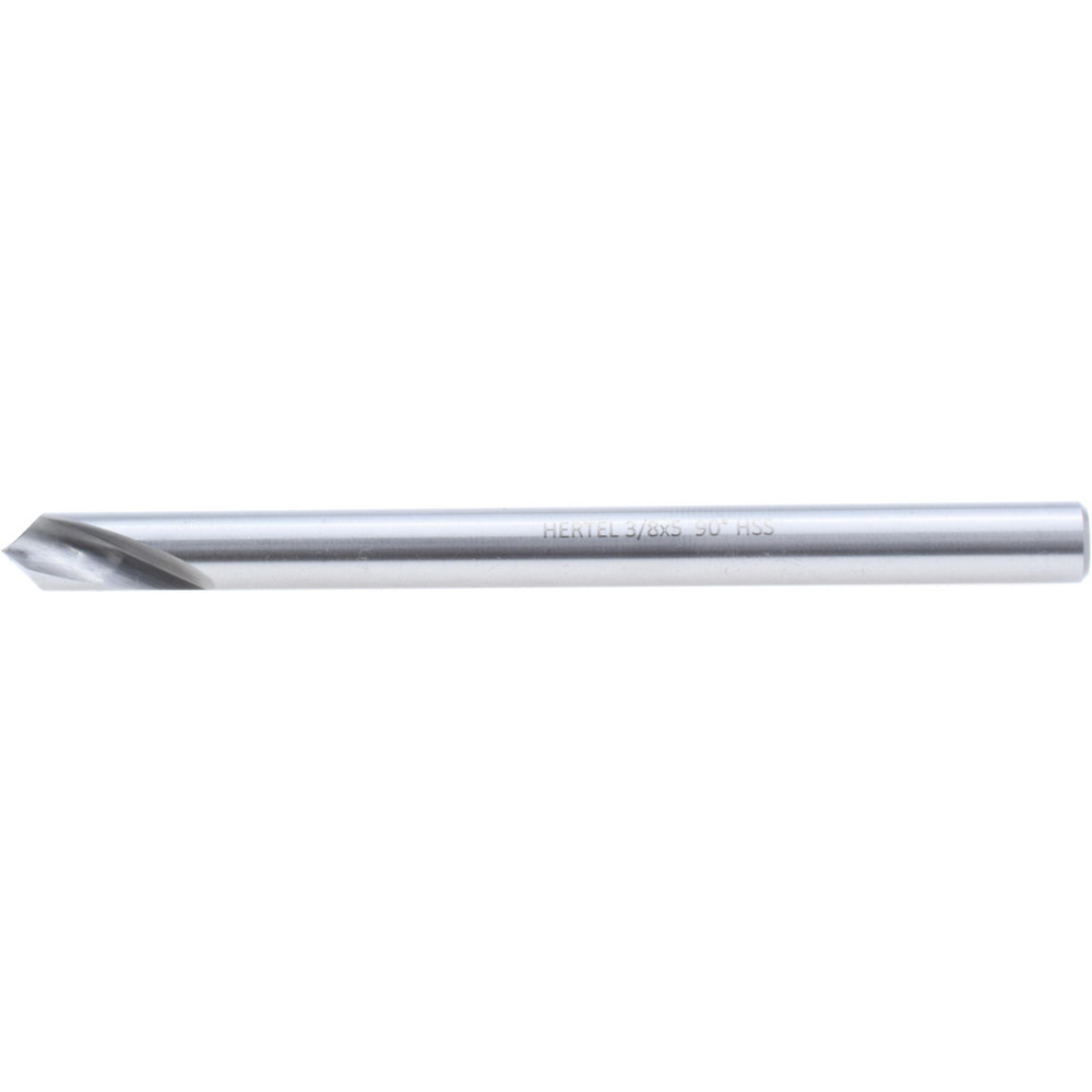 Spotting Drill: 3/8" Dia, 90 ° Point, 5" OAL, High Speed Steel