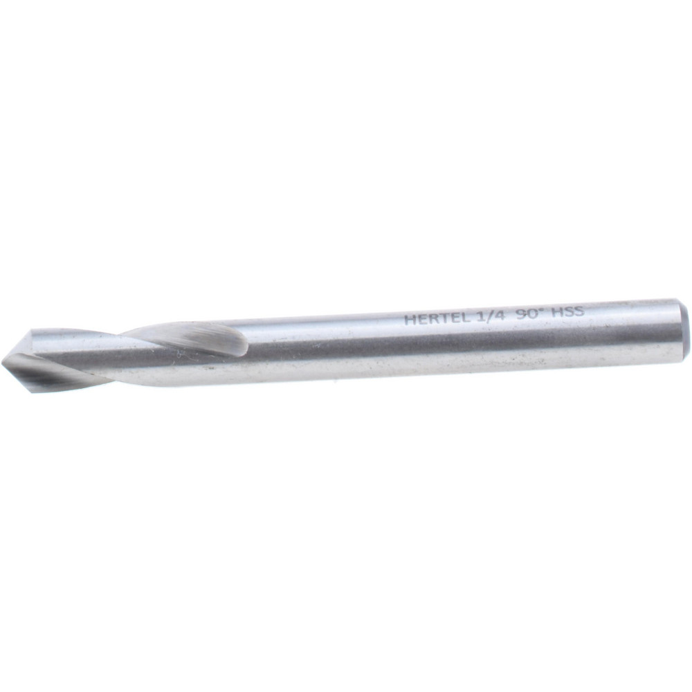 Spotting Drill: 1/4" Dia, 90 ° Point, 2-5/8" OAL, High Speed Steel